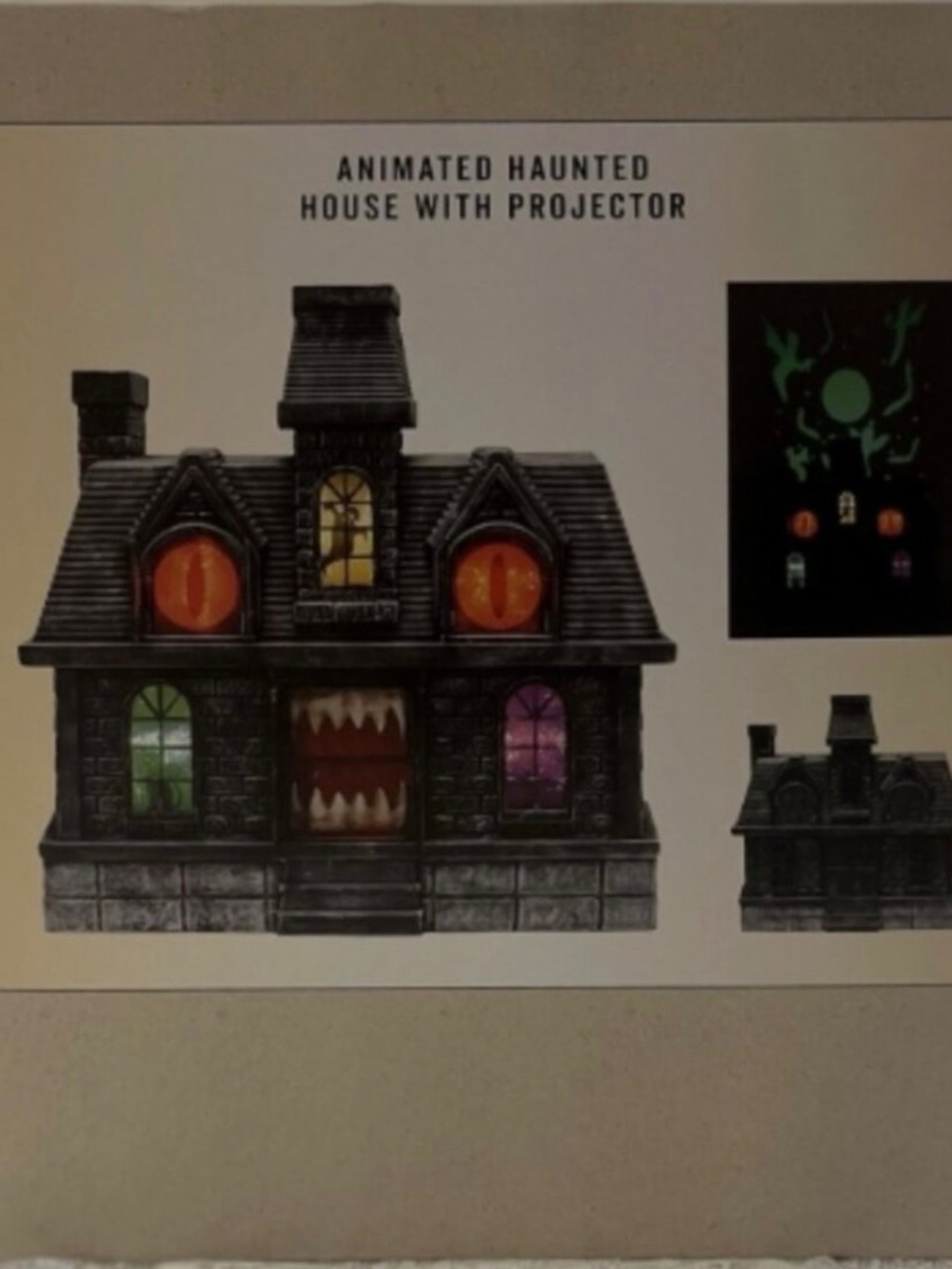 Animated Haunted House with Projection - New In Box